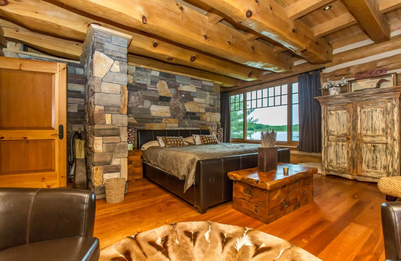 Rental bedroom at Muskoka District Rentals.
