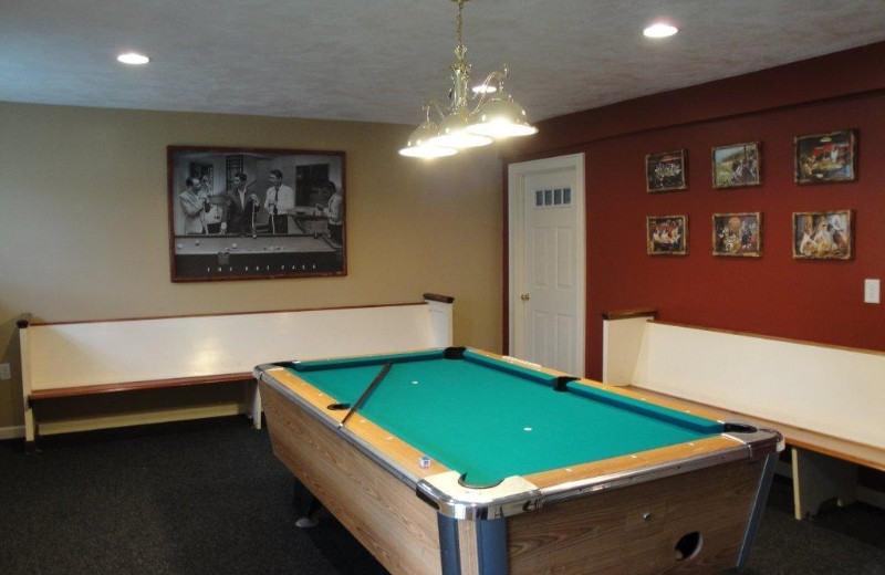 Billiards room at Fieldstone Farm.