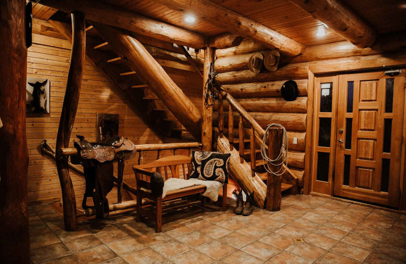 Cabin interior at Big Creek Lodge.