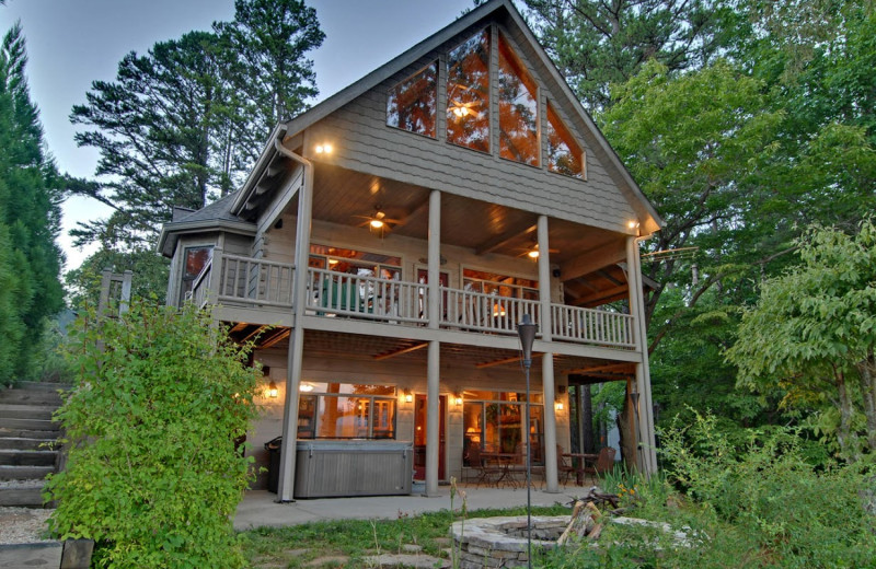 Cabin exterior at Southern Comfort Cabin Rentals.