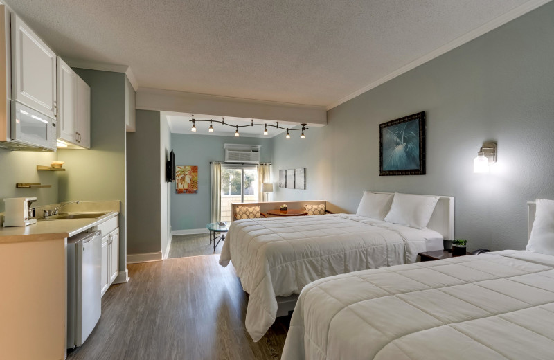 Guest room at Palm Suites.
