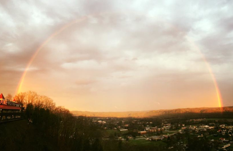 Rainbow at Alpine Lodge.