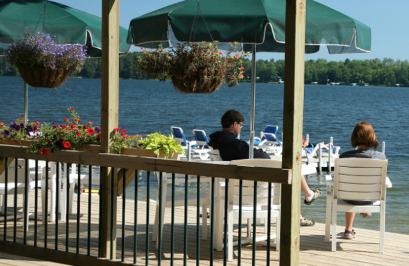 Patio at Broadwater Lodge.