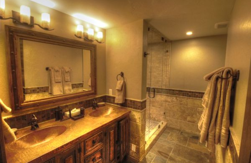Vacation rental bathroom at SkyRun Vacation Rentals - Vail, Colorado.
