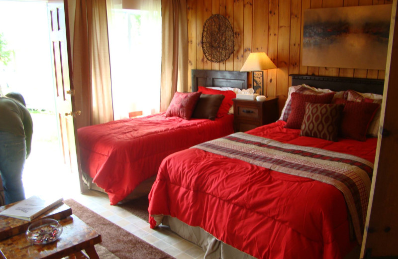 Cottage bedroom at Bay Leaf Cottages & Bistro.