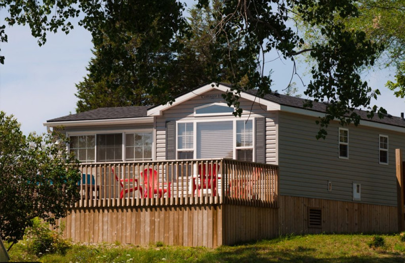 Cabin exterior at Great Blue Resorts- Cherry Beach Resort.