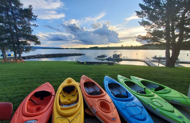 Kayaks at Lakeside Lodge and Resort.