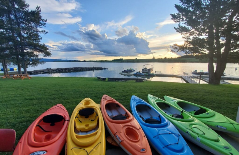 Kayaks at Lakeside Lodge and Resort.