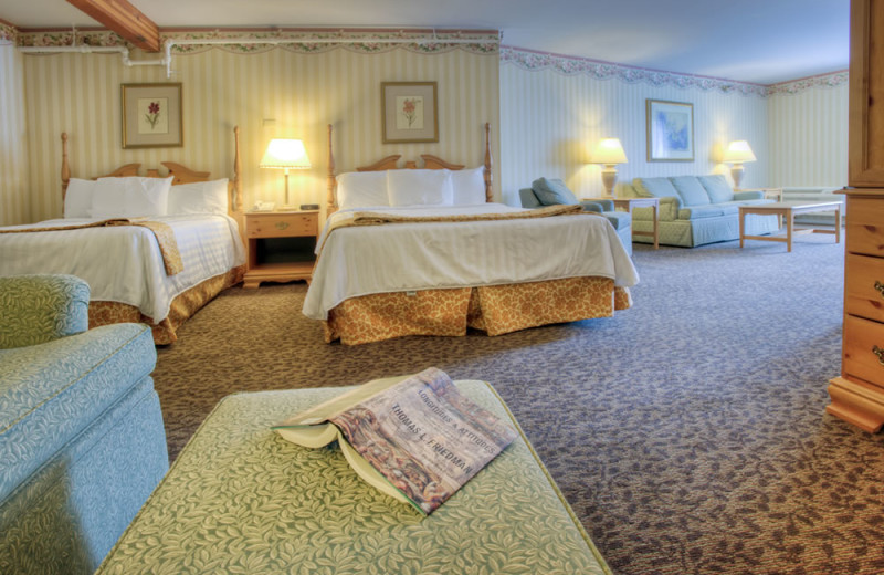 Guest room with two beds at Lake Morey Resort.