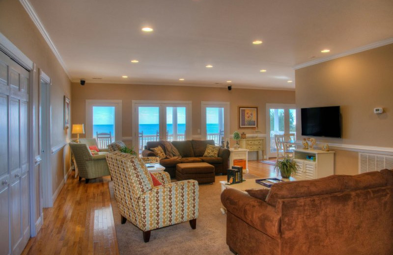 Rental living room at Grand Strand Vacations.