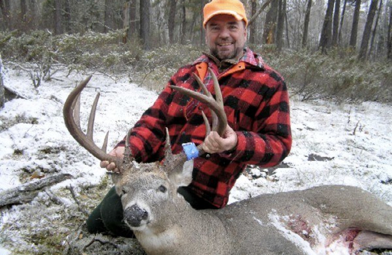 Deer hunting at Rex Tolton's Miles Bay Camp.