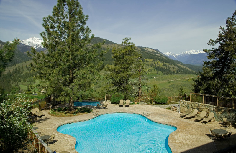 Outdoor pool at Sun Mountain Lodge.