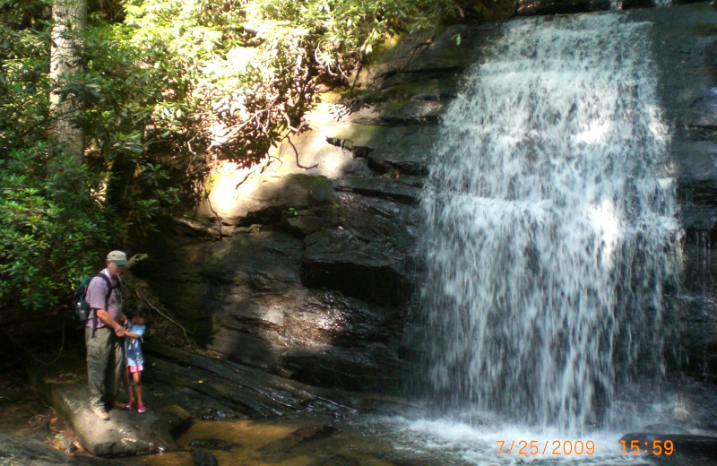 Waterfall at Cabin Rentals of Georgia.