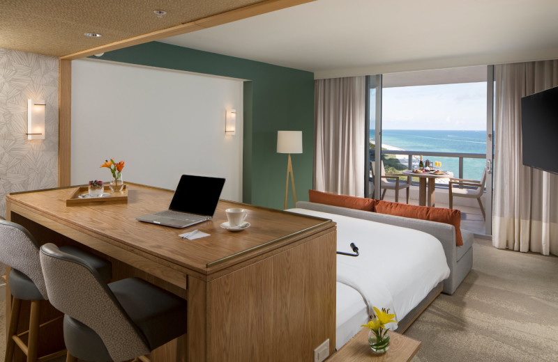 Guest room at Eden Roc Miami Beach.