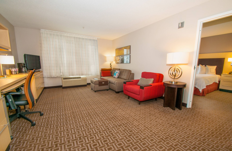 Guest room at TownePlace Suites Scranton Wilkes-Barre.