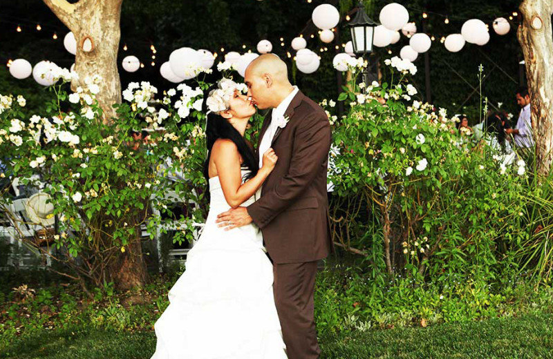 Wedding couple at Harvest Inn by Charlie Palmer.