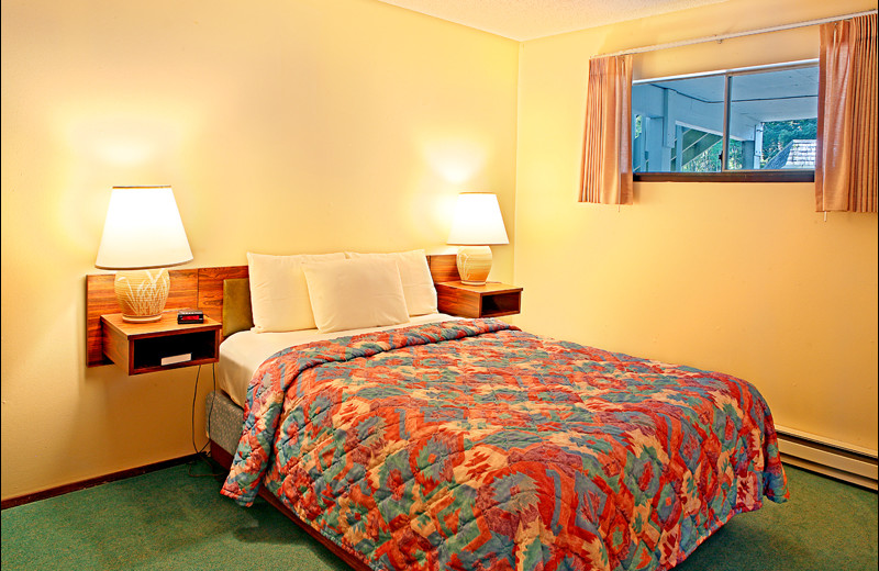 Guest bedroom at Ocean Crest Resort.