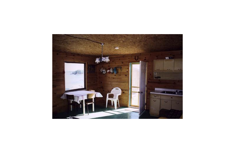 Cabin interior at Stokes Bay Resort.