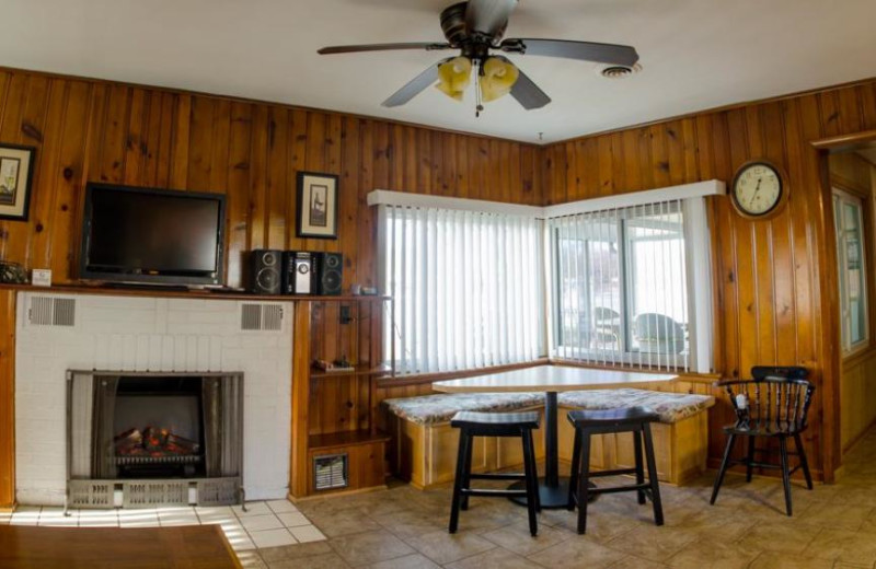 Guest living room at The Lighthouse Lodge.