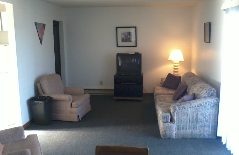 Cabin living room at Runaway II Resort.