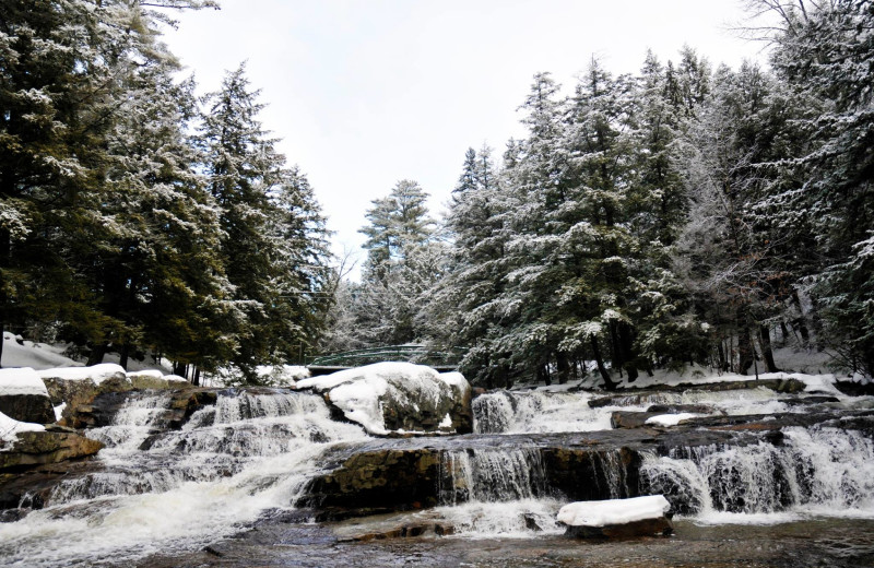 Waterfall at Oxen Yoke Inn.