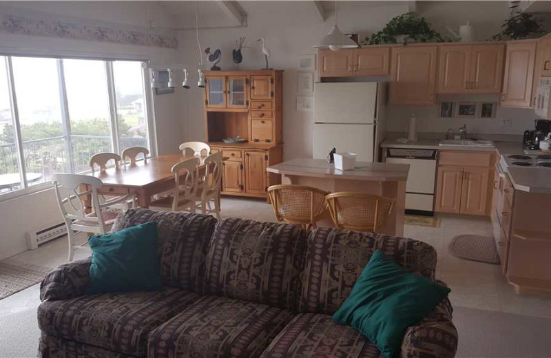 Rental kitchen at Gearhart by the Sea.