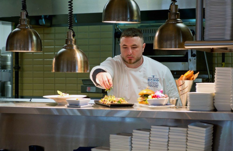 Chef preparing meals at The King and Prince Beach & Golf Resort.