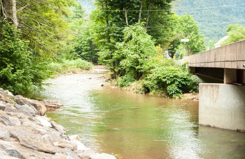 Creek view at Fishing Creek Lodge.