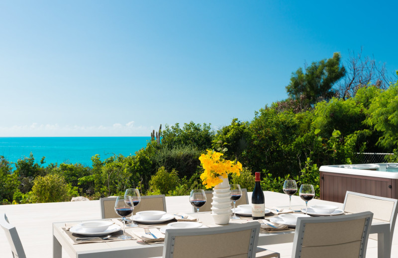 Patio table at Villa Sol Y Luna.