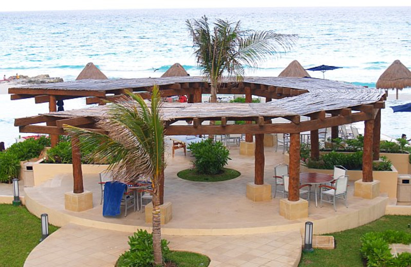 Patio at Bay View Grand Cancun.