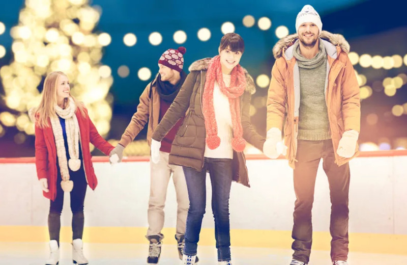 Family skating at Grand Sierra Resort and Casino.