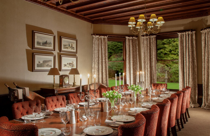 Dining at Cromlix House.