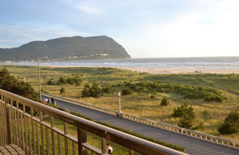 Rental balcony at Beachhouse Vacation Rentals.