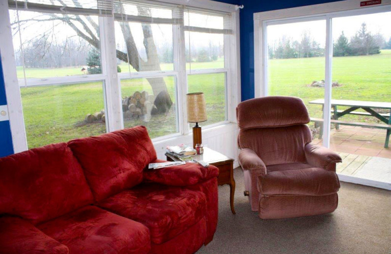 Farmhouse living room at Spring Valley Golf and Lodge.