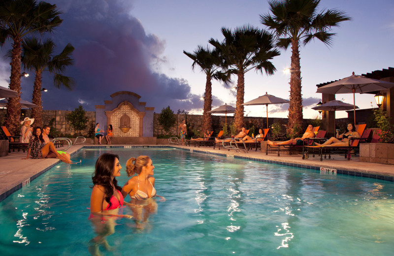 Swimming at Hotel Encanto.