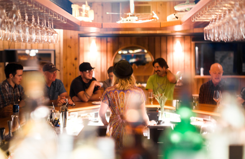 Dining at CMH Bugaboos Lodge.