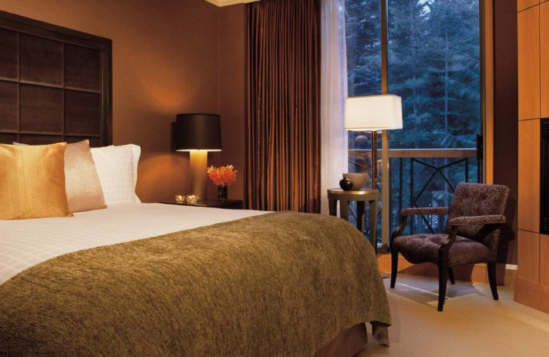 Guest bedroom at Four Seasons Resort Whistler.