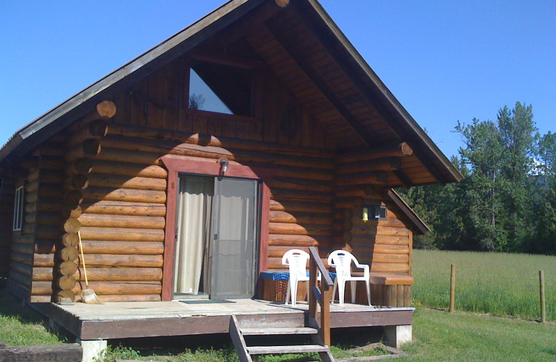 Cabin exterior at Clark Fork Outfitters.