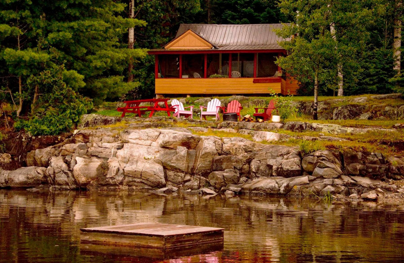 Exterior view of Island Lake Camp.