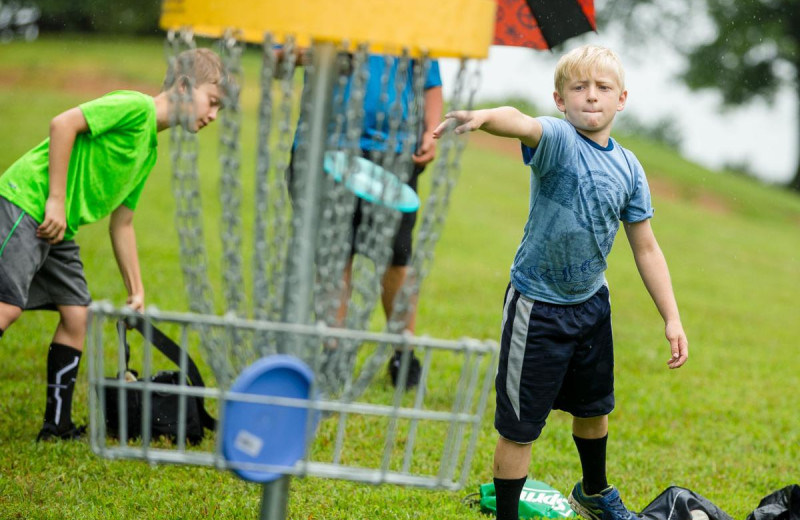 Disc golf at Camp Champions on Lake LBJ.