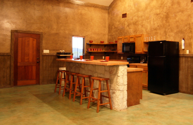 Lodge kitchen at Neal's Lodges.