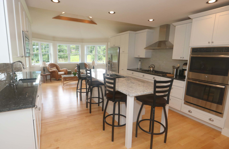 Rental kitchen at Stowe Country Homes.