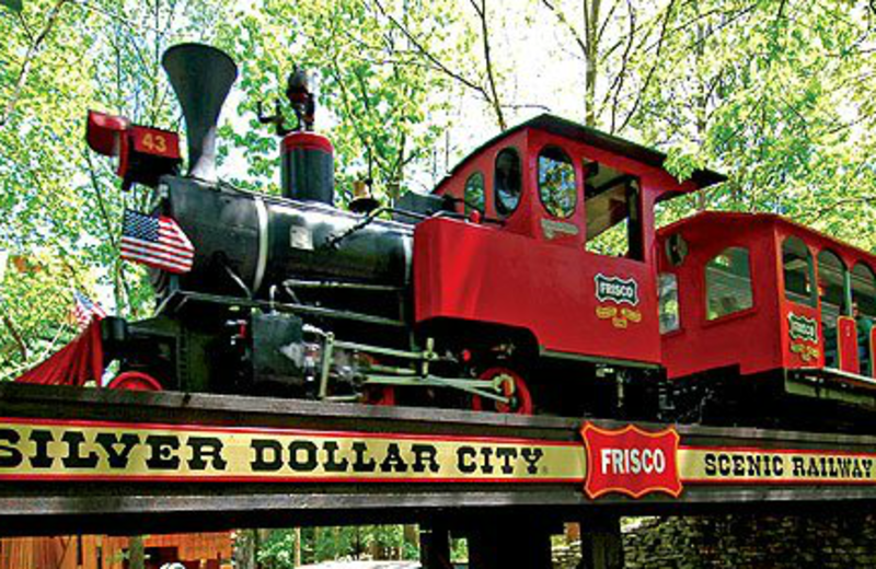 Old train at Golden Arrow Resort.