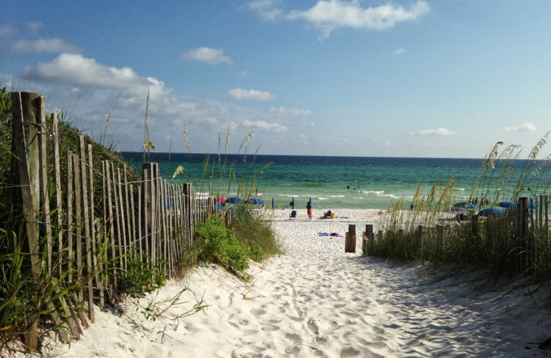 The beach at Sandcastle Escapes.