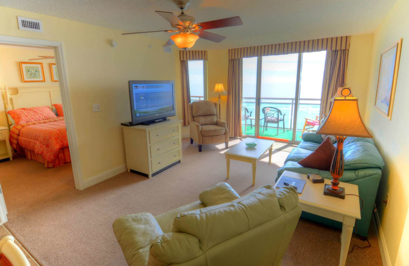 Rental living room at CondoLux Vacation Rentals.