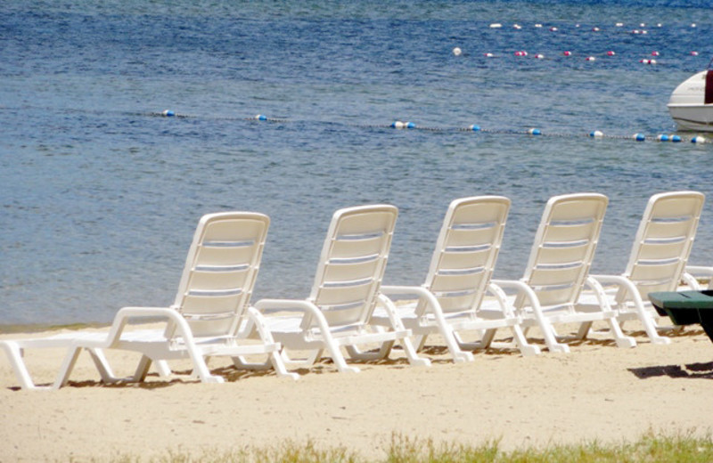 Beach chairs at Misty Harbor. 