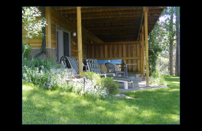 Turkish deck at Coyote Blues Village B&B.