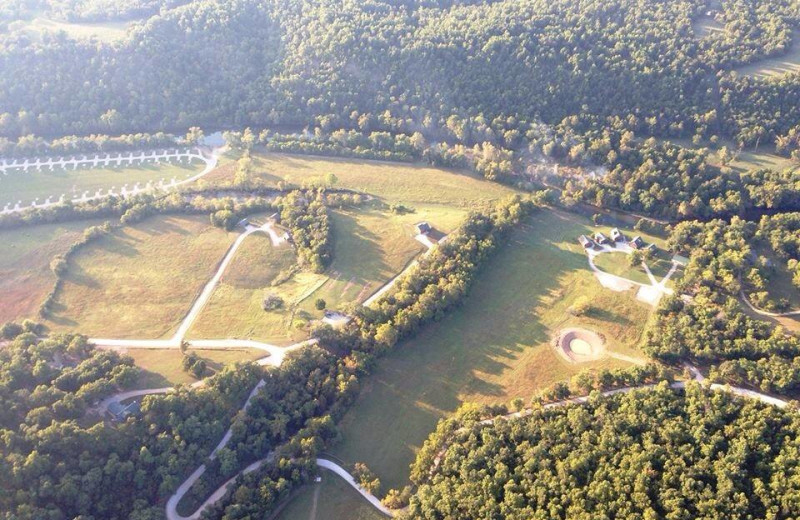 Aerial view of Riverwood Resort.