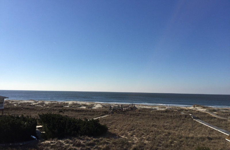 Beach view at Mary Munroe Realty: Bald Head Vacations & Sales.