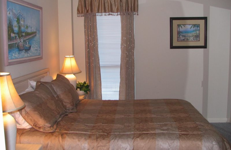 Rental bedroom at Gulf Beach Rentals.